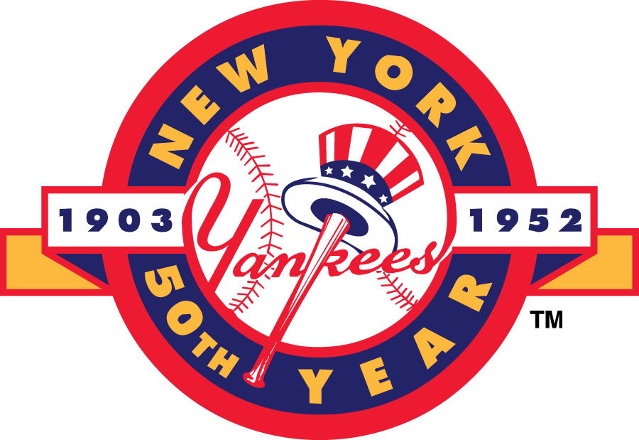 New York Yankees 1952 Anniversary Logo iron on paper